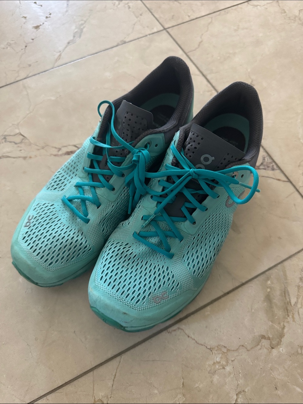 On Running Women's Teal Athletic Running Shoes